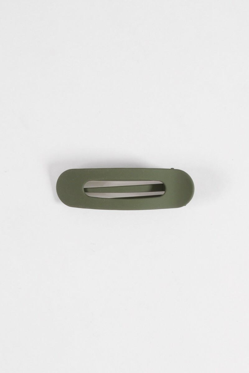 Broche tipo clip grande verde