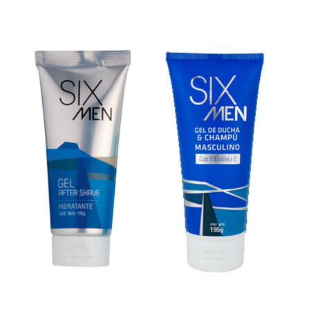 Pack Six Men After Shave + Champú Gel de Ducha – Cuidado Completo Masculino Pack Six Men After Shave + Champú Gel de Ducha – Cuidado Completo Masculino
