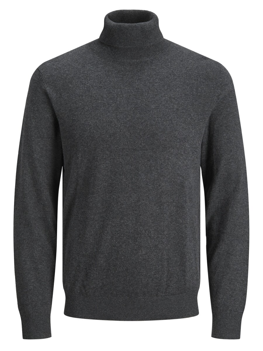 Sweater Bwo Tejido Cuello Alto - Dark Grey Melange 