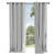 Cortina 100% Blackout 2Paños 140x220 Textura Lino Doble Faz Variante Color Gris