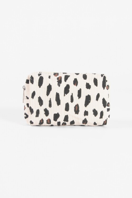 Estuche animal print blanco