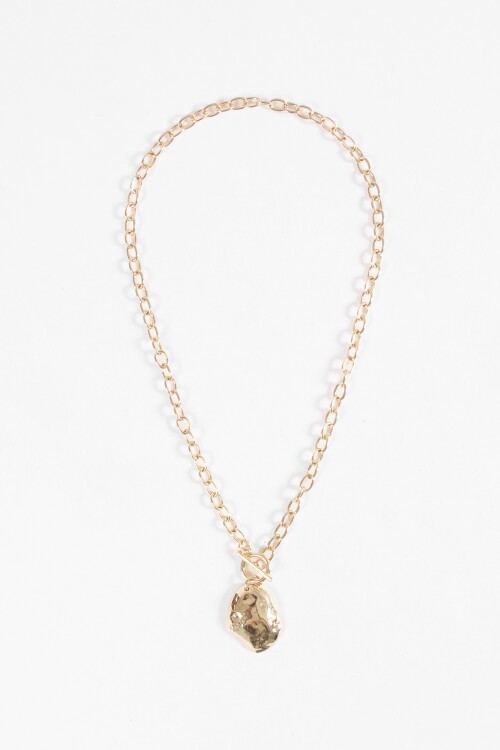 Collar cadena dije medalla dorado