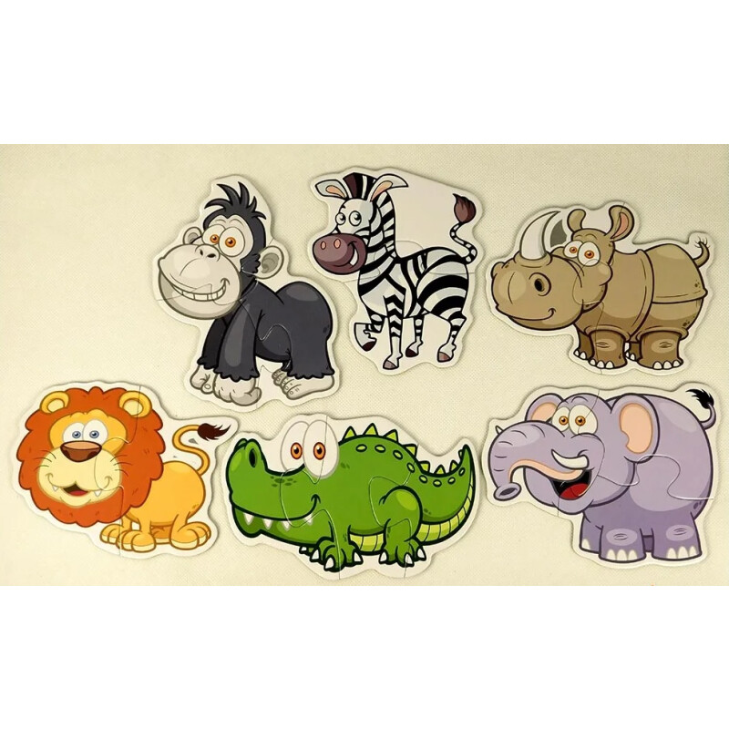 6 puzzles formas de la jungla 6 puzzles formas de la jungla