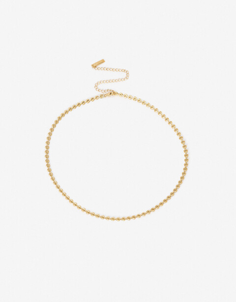 Collares Cortos Metal Collar Corto De Acero - Dorado