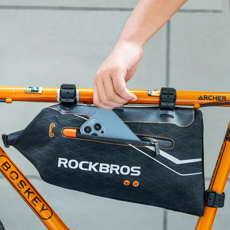 Rockbros - Bolso Frame para Parte Interior de Bicicleta. Impermeable. Material: Poliéster y Nylon. P 001