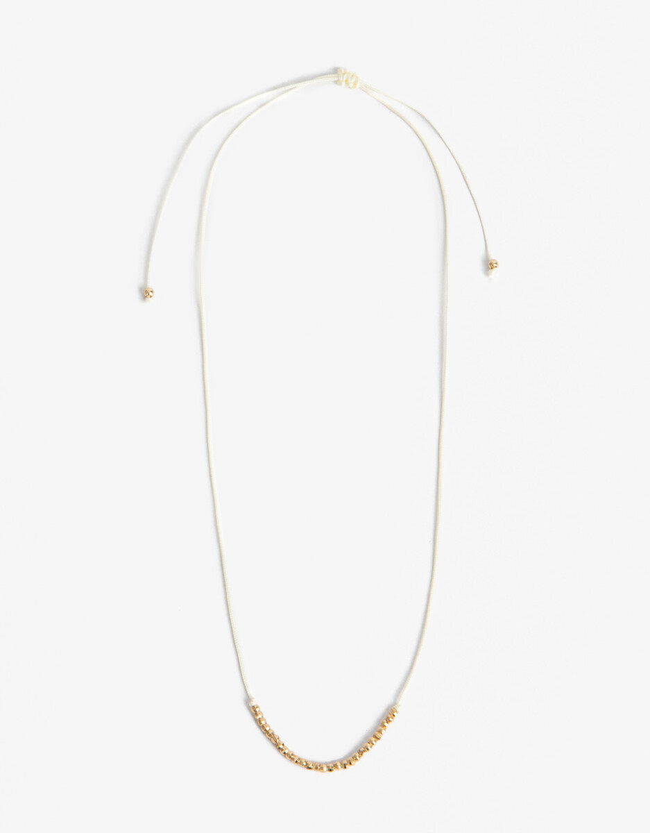 Collar Corto Cordón Y Beads 