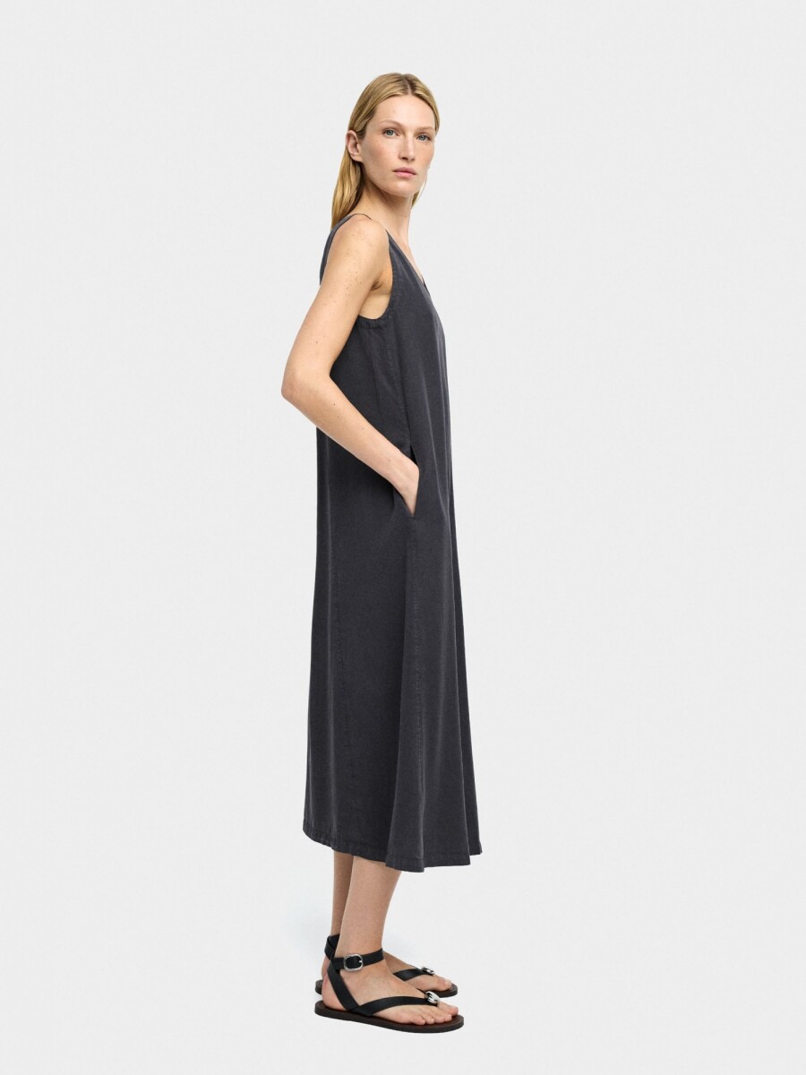 Vestido Largo 100% Lyocell gris