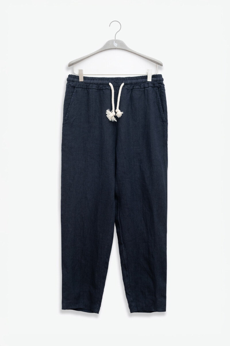 PREMIUM LINEN PANTS Navy