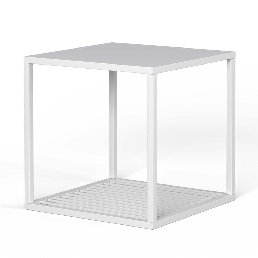 MESA LATERAL METAL BLANCO OLIVIA