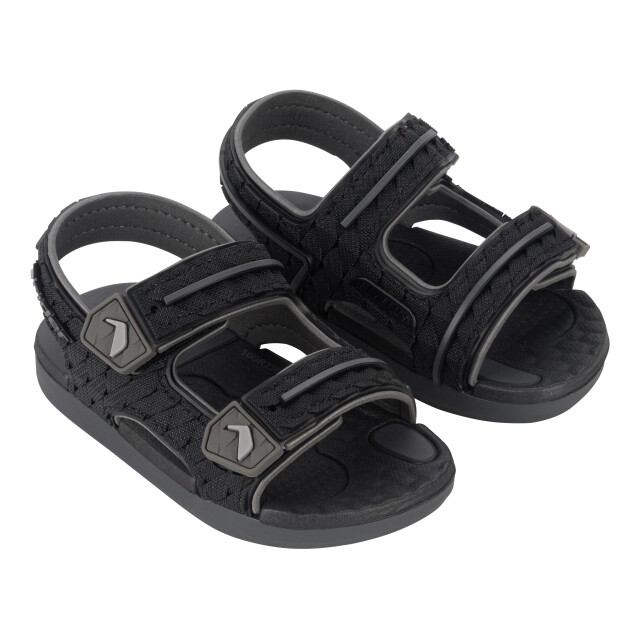 Sandalias Infantiles Rider Line Plus Kids Gris Oscuro - Negro