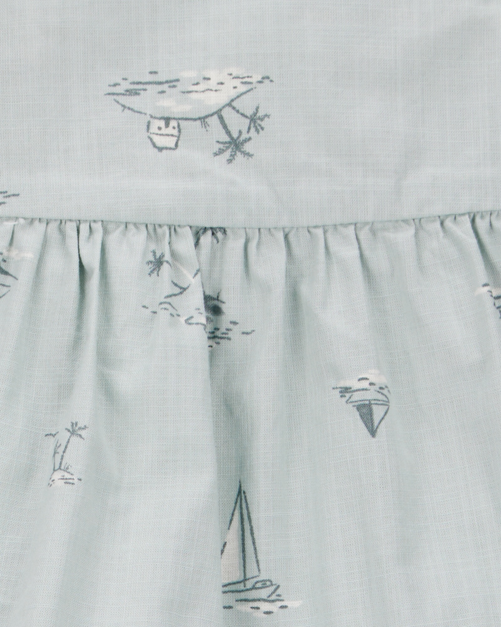 Set dos piezas de algodón, short y blusa sin mangas Sin color