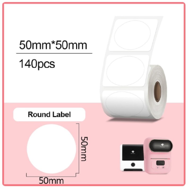 Etiqueta 50mm*50mm blanca impresora M110 140 uds. blanco