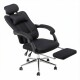 Silla Ejecutiva Lumax Wynn Ergonómica Con Apoyapiés Retráctil Para Oficina Negro