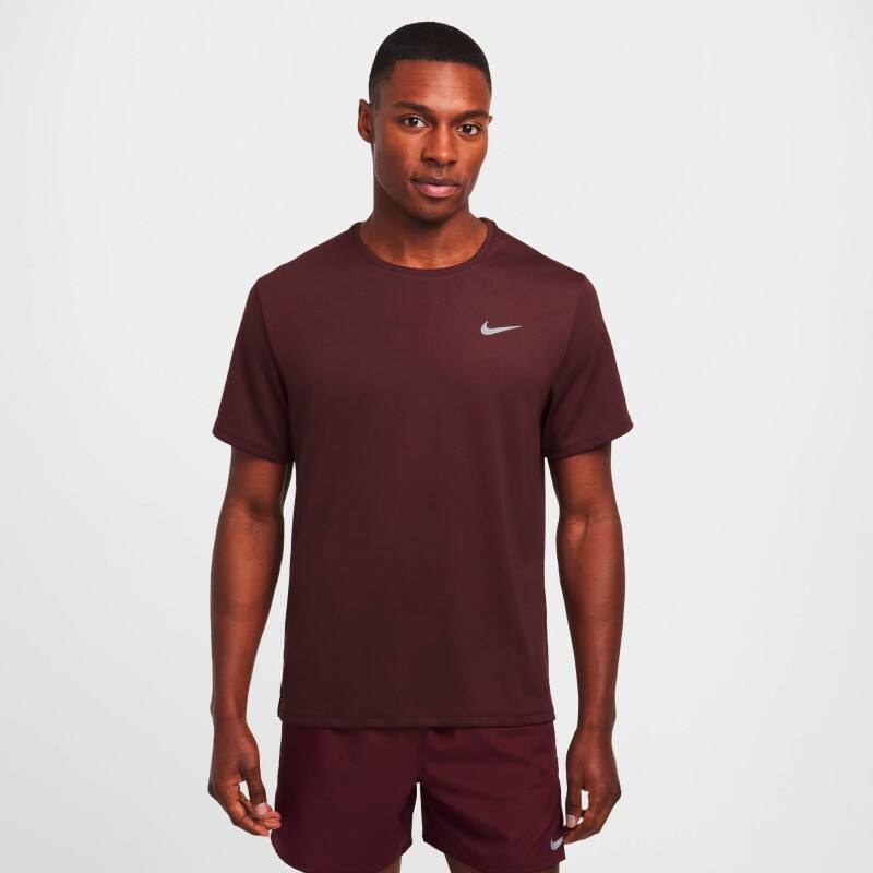 Camiseta Nike Dri-Fit Miler de Hombre Rojo