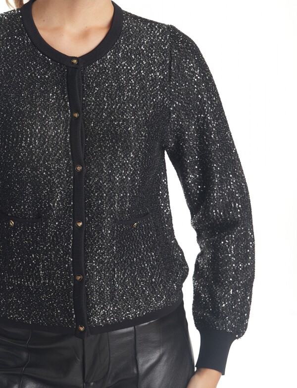 Cardigan Lentejuelas NEGRO