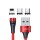 Cable Magnetico para Iphone Negro 1021X1 ROJO