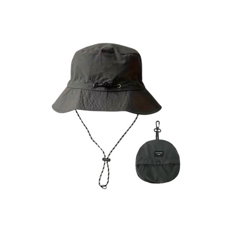Sombrero plegable con correa ajustable y bolsa desmontable Gris
