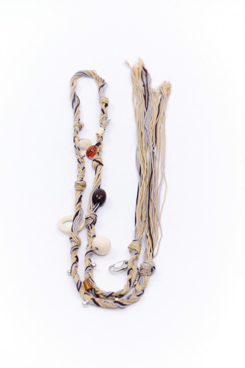 COLGANTE TRENZA BEIGE