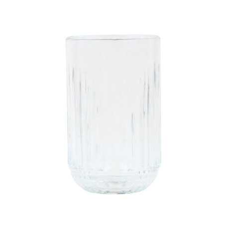Set de vasos largos de vidrio labrado 6 unidades 420ml Set de vasos largos de vidrio labrado 6 unidades 420ml