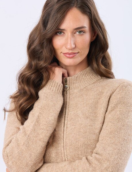 CARDIGAN TEJIDO DE ABRIGO Tostado