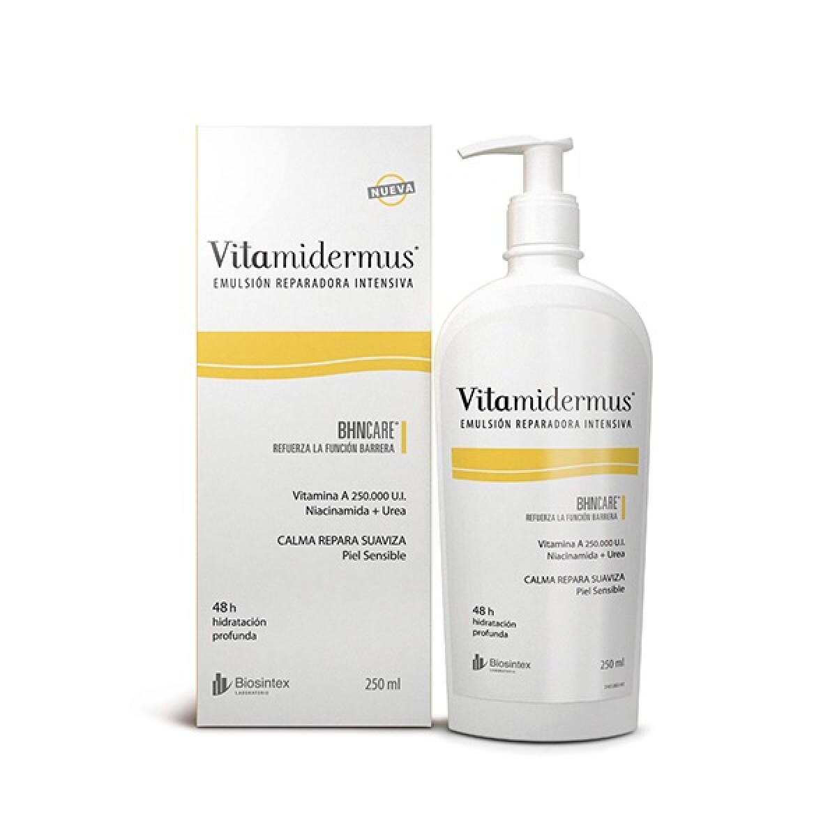 Vitamidermus Emulsión Reparadora Intensiva Corporal Sin Perfume 250 ml | Hidratación y Protección Diaria