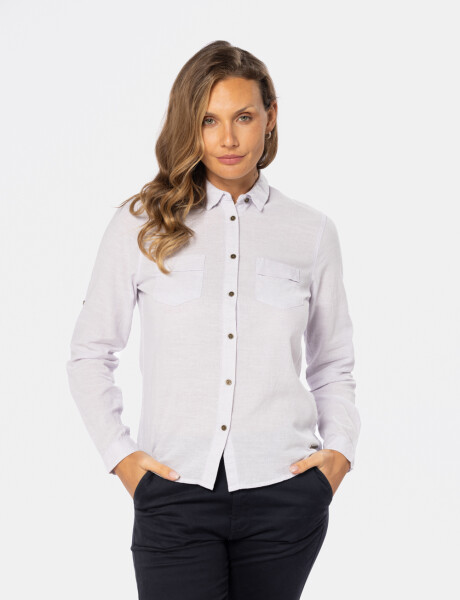 CAMISA DE LINO Lila