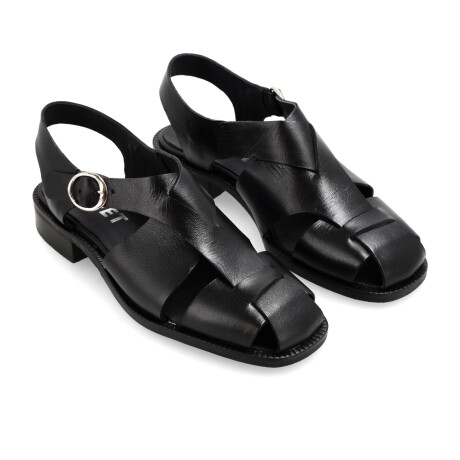 SANDALIAS VENET - CUERO CANGREJAS NEGRO