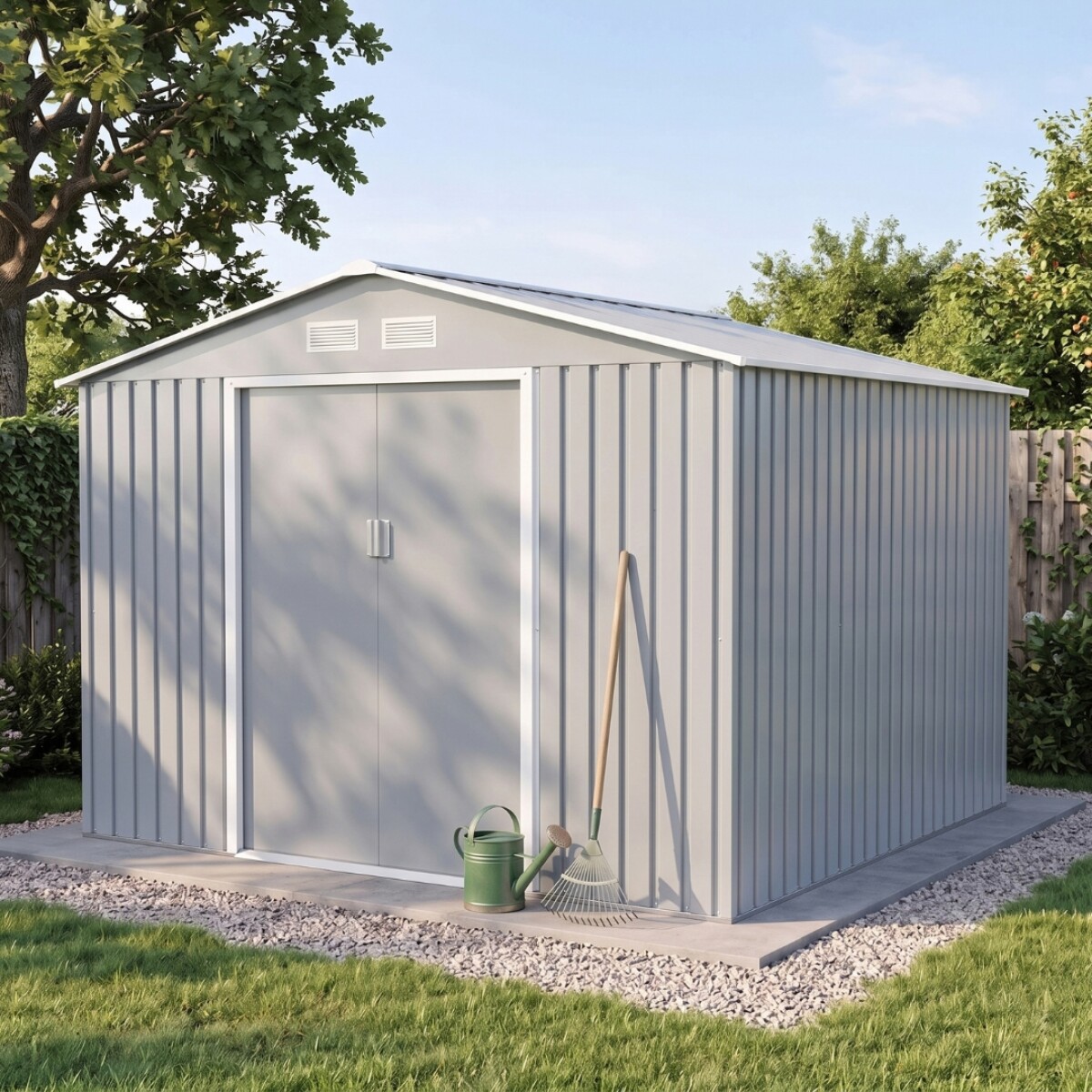 Galpón prefabricado Reforzado 2 Puertas ARCHER D - Aluminio 