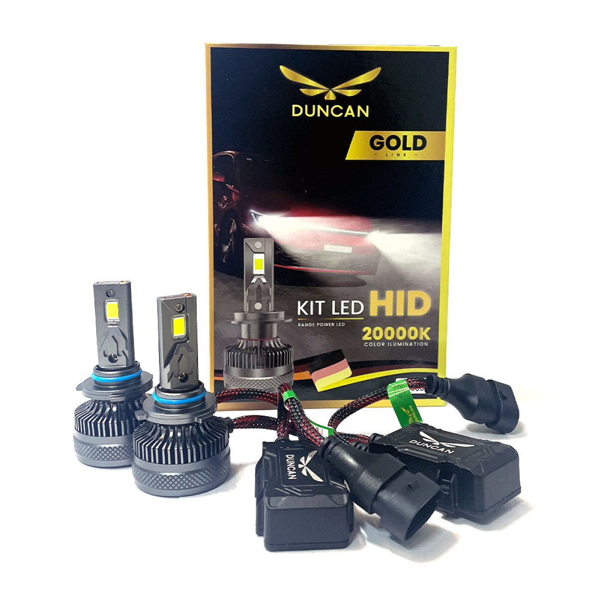 LAMPARA - KIT LED HB4 9006 12/24V 120W 12.000 LM GOLD PACK DUNCAN 