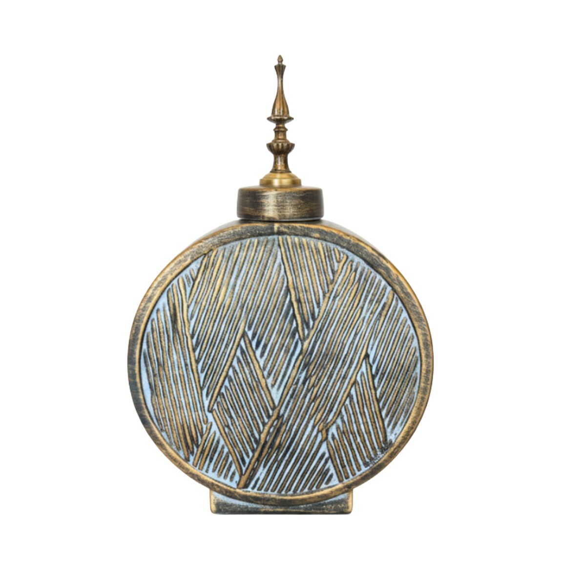 BASE CERAMICA AZUL COMB C/TAPA 11X25X37CM 