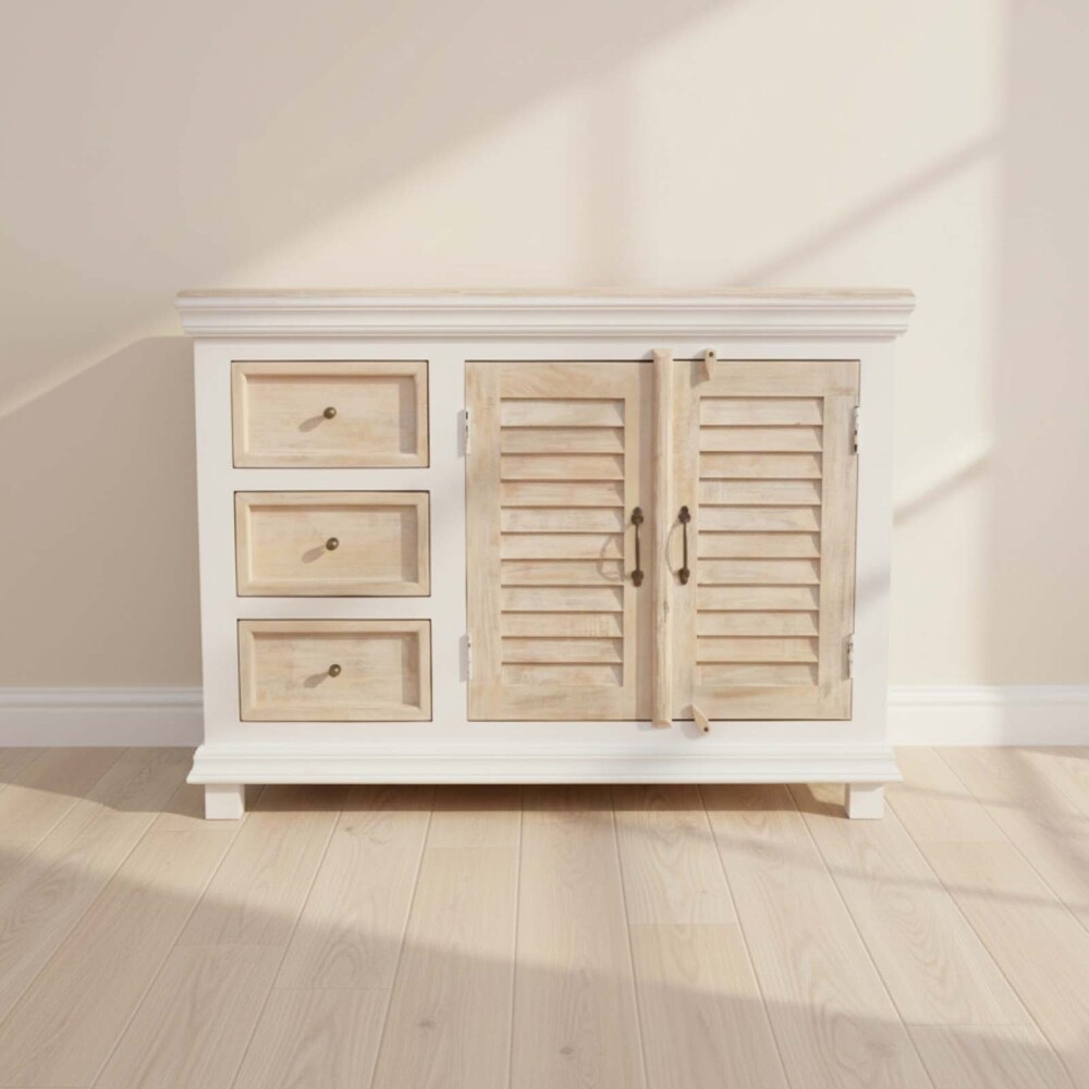 CONSOLA MADERA-DE-MANGO NATURAL-BEIGE COSTA II NATURAL BLANCO