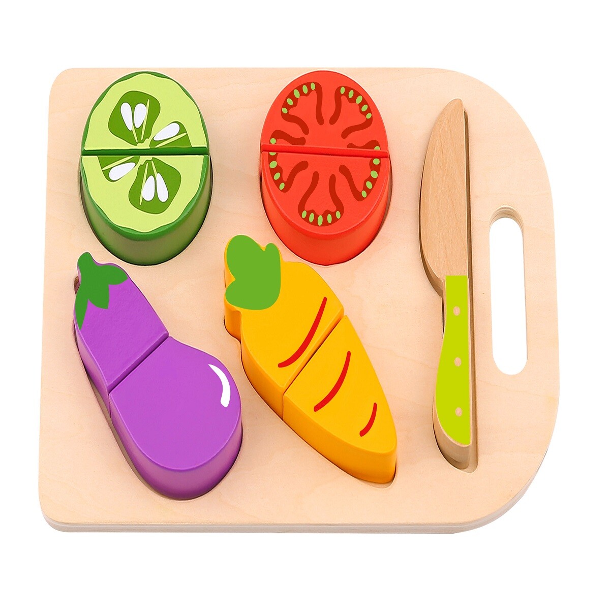 tooky toy cutting vegetables 10 pzs 