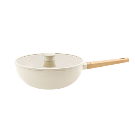 WOK C/ ANTIADHERENTE H NATURAL/BEIGE ALUMINIO HAR14