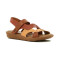 Sandalia Country Mujer Dos Tiras Con Pulsera Durazno-coral