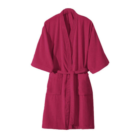 Bata Baño Dohler Velour 100% Algodón Talle P al XXG Rosa Fuerte