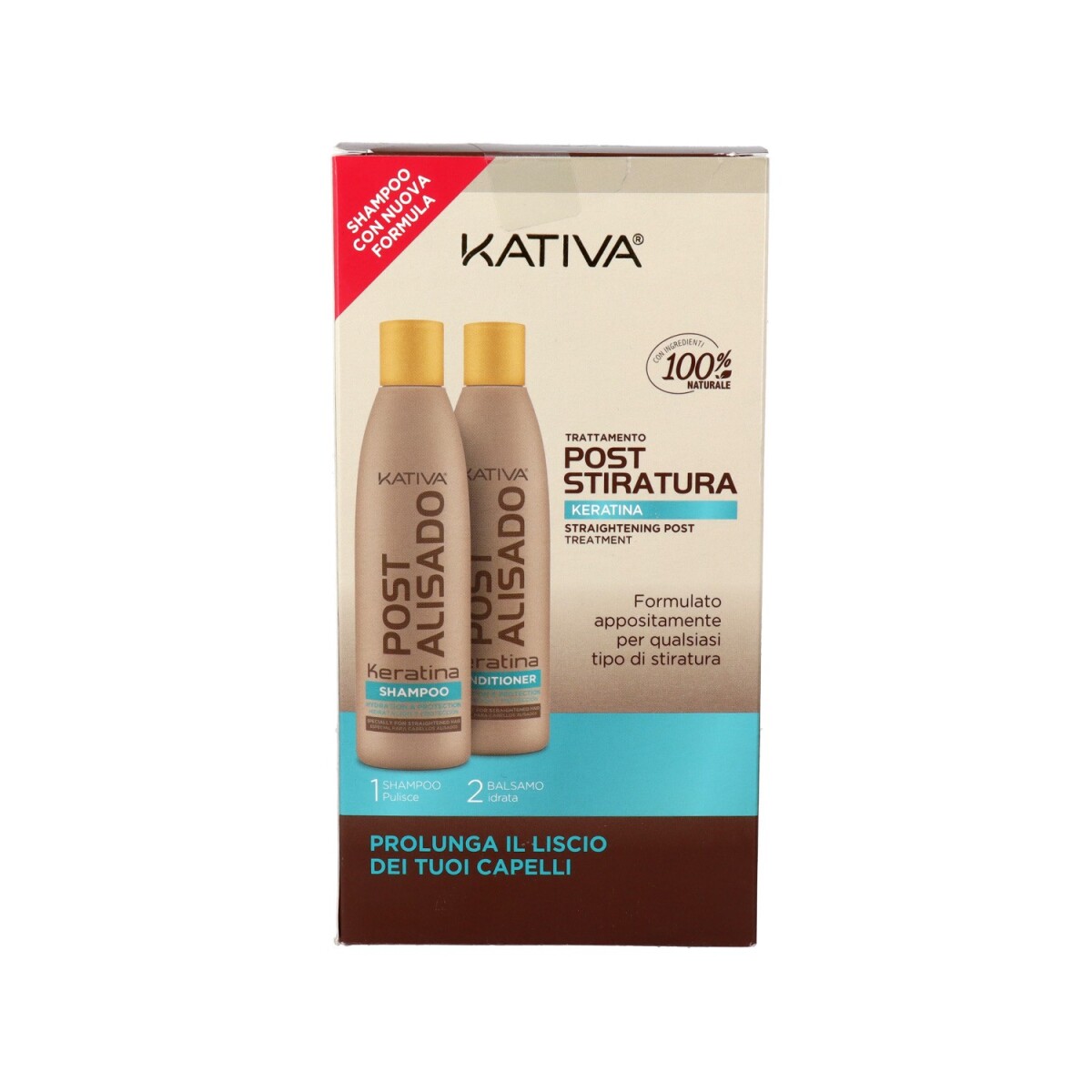 Kativa Post Alisado Keratina Shampoo+Acondicionador 250 ml 