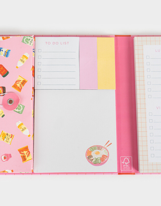 Librería Sets Planner Set De Librería Korean Food - Combinacion Multicolor