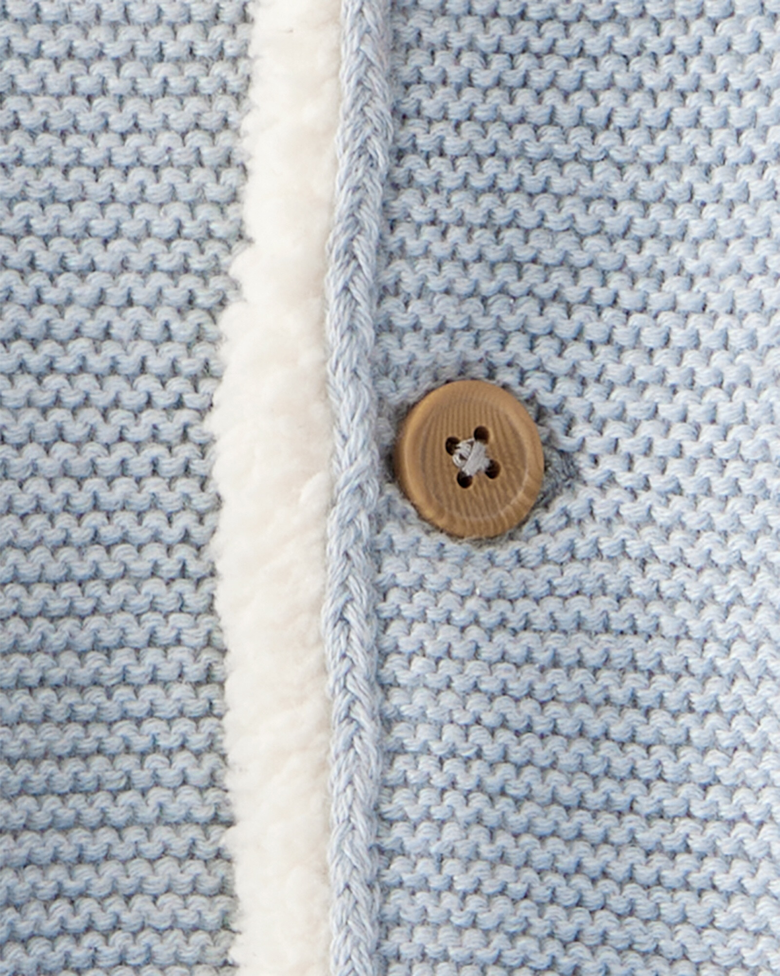 Saco de algodón, con forro de sherpa, azul Saco de algodón, con forro de sherpa, azul