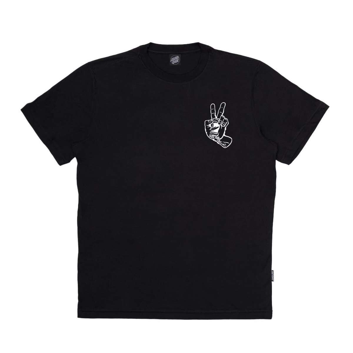 Remera Peace Hand Chest de Hombre - Negro 