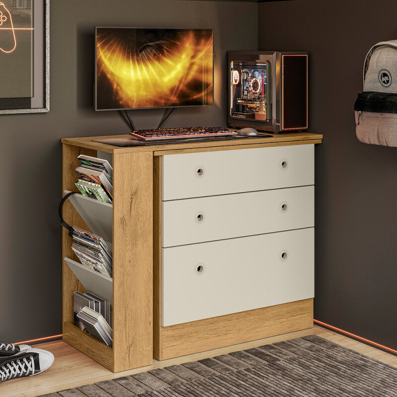 Cómoda Abba Con Mesa Giratoria Gamer 4840 Cómoda Abba Con Mesa Giratoria Gamer 4840