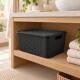 Set x2 Caja ratán 15 lts NEGRO