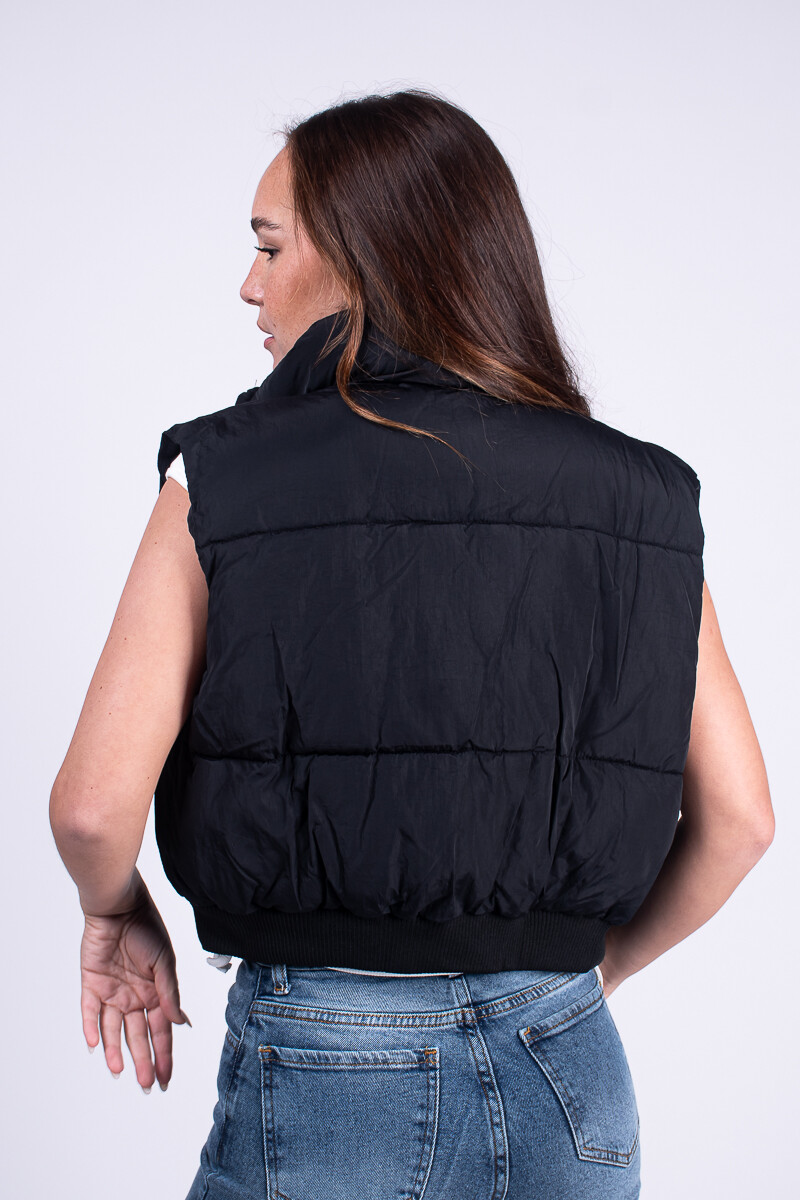 Chaleco puffer corto Negro