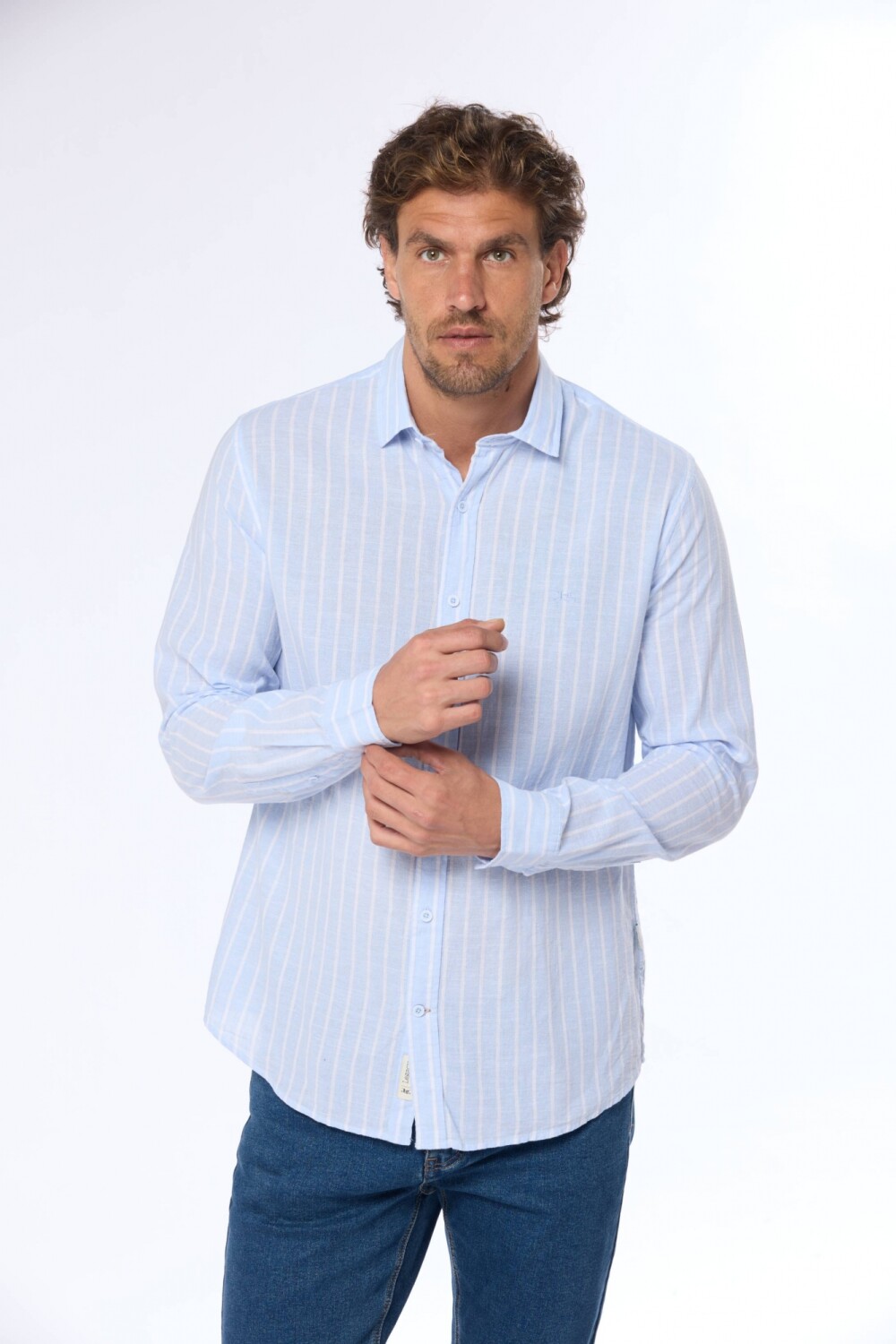 CAMISA DE LINO Azul