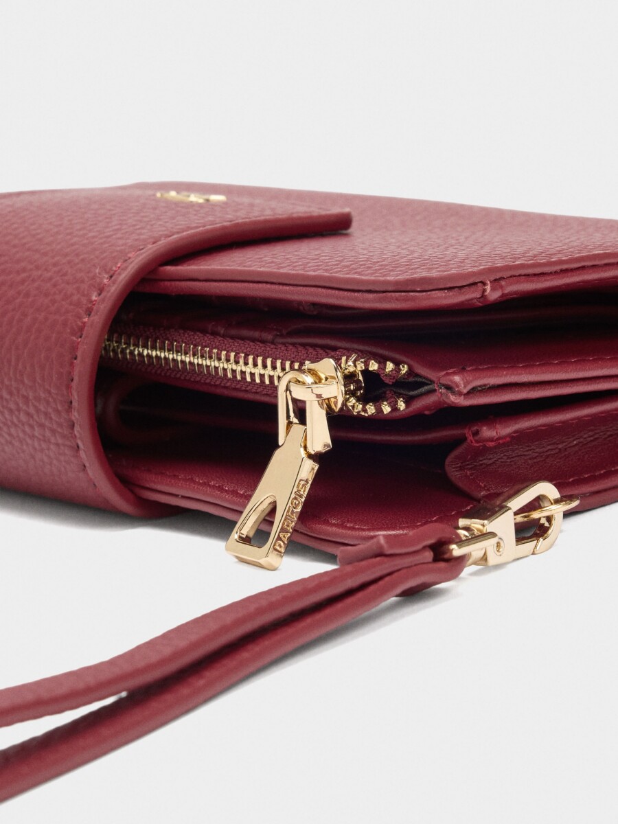Cartera Con Bolsillo Para Móvil rojo