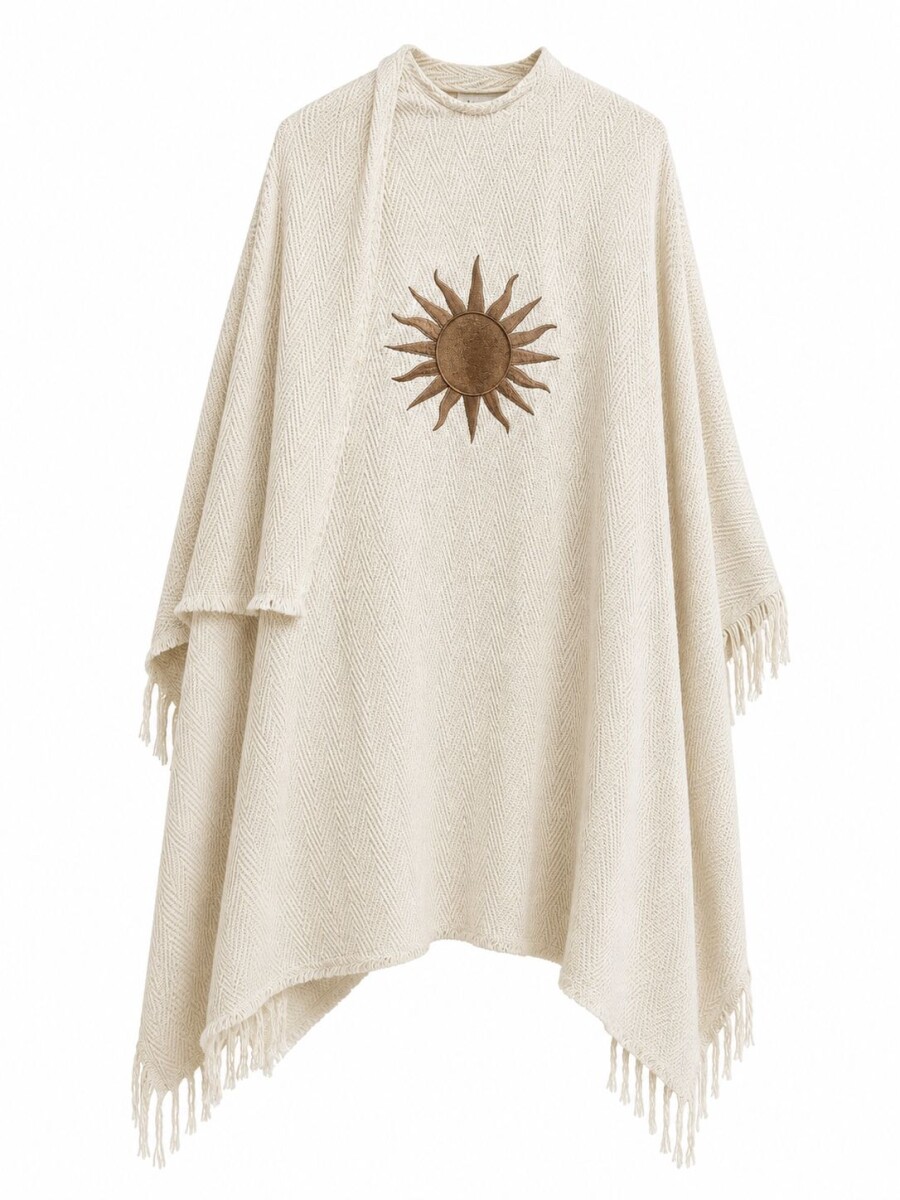 Ruana de Lana Merino - Fina Sol 