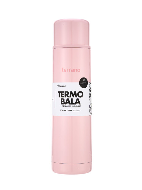 Termo Bala 750ML Metalizado Rosado Metalizado