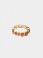 Anillo Con Formas En Resina verde