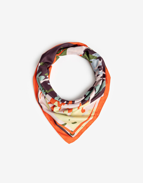 Pañuelos Raso Flores Pañuelo Flores Xl - Combinacion Multicolor