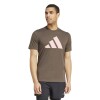 Remera Adidas Train Essentials Feelready Logo Marrón