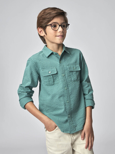 Camisa De Cuadro Vichy Verde